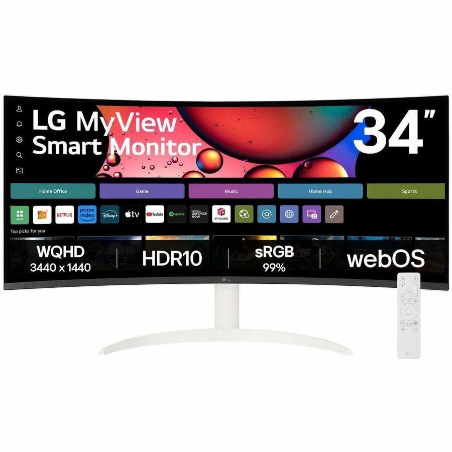 LG 34SR63QA-W 34-inch MyView Smart Monitor WQHD Curved